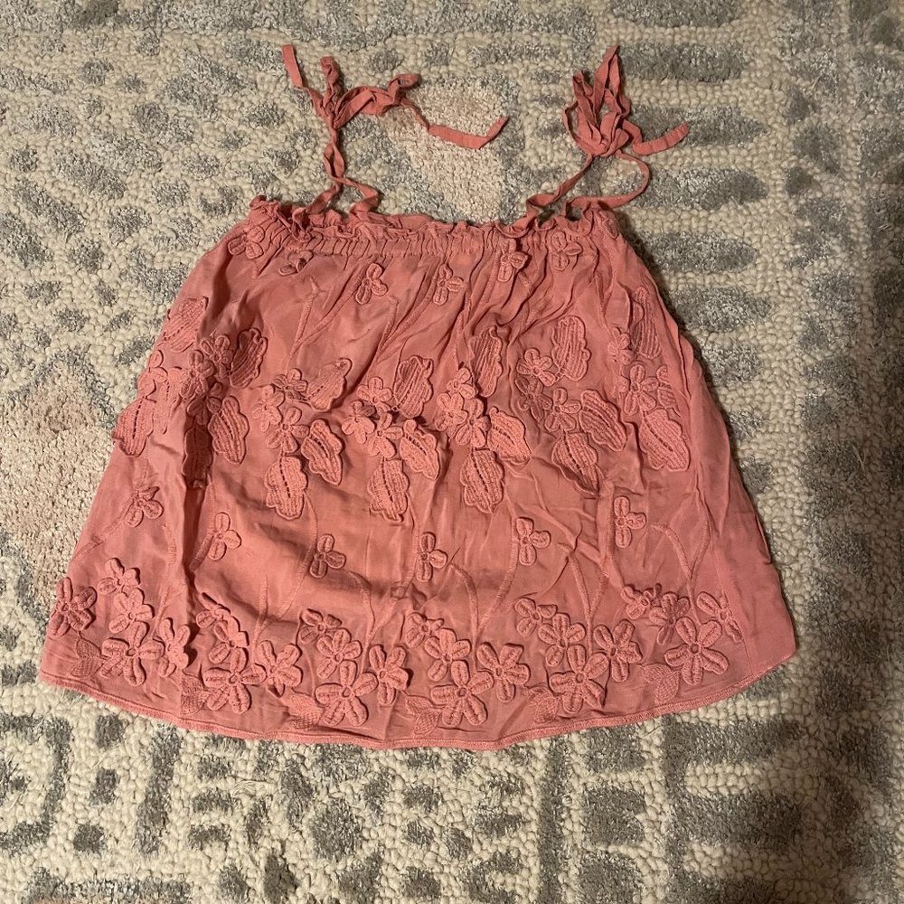 H&M FLORAL TIE UP TOP